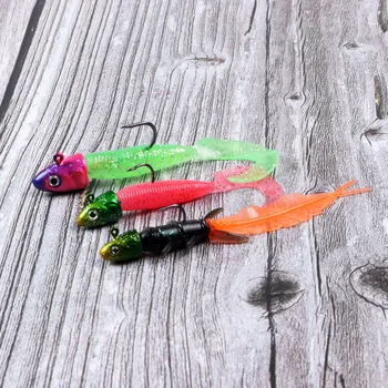 5Pcs Duce Cârlig de Pescuit 3.5 g/5g/7g/10g Puternic Colorat de Pește Cap Jig Pentru Vierme Moale Atrage Biban de Bas de Pescuit la Crap Accesorii