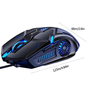 G5 cu Fir Mouse de Gaming 6D 4-Viteza DPI Reglabil RGB 7 Culoare Respirație Mouse de Gaming