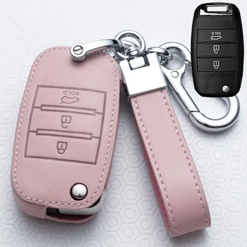 Piele Auto Key Caz Acoperire Pentru Kia Rio QL Sportage Ceed Cerato Forte R GT Stinger Sorento Optima K2 K3 K4 K5 Picanto Pentru Hyundai