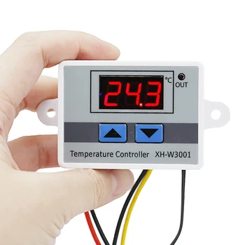 10buc/lot W3001 10A căldură rece temp Control Termostat Digital cu LED-uri Controler de Temperatura Comutator Sonda 220V 40%off