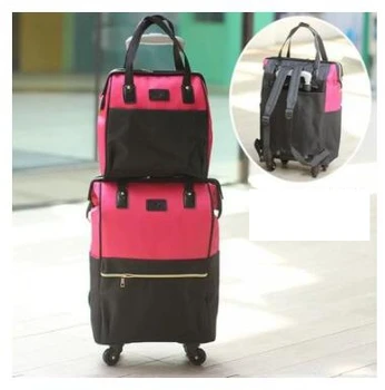 Marca 20 de Inch Femei depozitare set de sac de Cărucior Sac geantă de mână de Călătorie spinner Valiza de Călătorie Sac de Rulare Bagajelor, geanta geanta de Voiaj roți