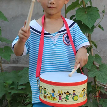 Toba Din Lemn Pentru Copii De Învățământ Devreme Instrument Muzical Pentru Copii Jucarii Pentru Copii Bate Instrument De Mână Tambur Jucarii