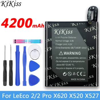KiKiss 4200mAh Baterie Reîncărcabilă Pentru LeEco Letv Le Telefon Le X620 2 / Le 2 Pro X520 X527 Telefon Înlocuire Baterii LTF21A