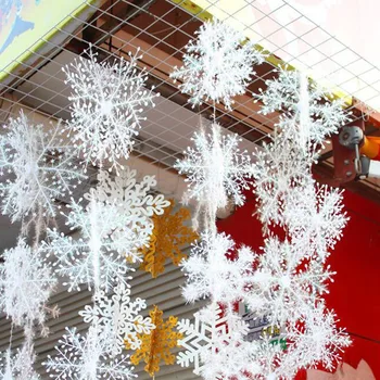 30pcs de Crăciun, An Nou Artificiale Fulg de nea Decorare pom de Crăciun Artizanat DIY Scena Layout Petrecerea de Ziua Etapă Decor