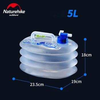 Naturehike 15L pliere pliabil apă potabilă sac în aer liber, camping, picnic apă recipient găleată masina de apă transportator container