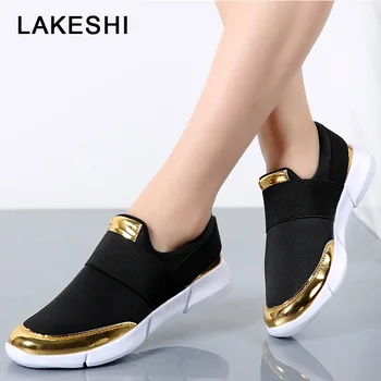 LAKESHI Femei Mocasini Femei Ușoare Pantofi ochiurilor de Plasă Respirabil Adidasi Femei Pantofi Casual Gri Moale de sex Feminin Pantofi 35-42
