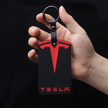 Pentru Tesla Model 3 gel de Siliciu Cheia Cartelei Protector cheie lanț 4Colors