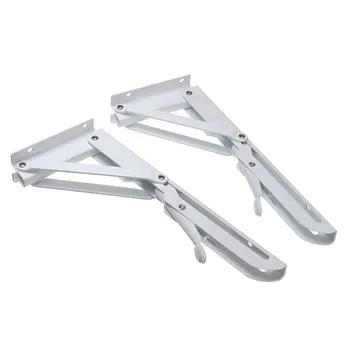 2 buc/set Triunghiulara de Pliere Suport de Metal de Presă Prinde Suport Bench Masă de Raft Pliere Suport