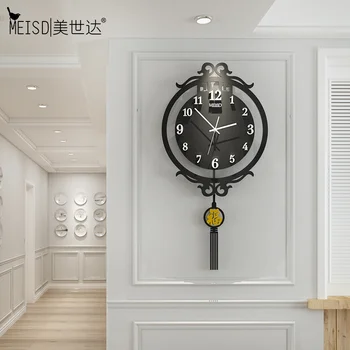 MEISD Calitate Acril Ceas Negru Tradițională Chineză de Design Ceasuri de Perete cu Pendul Home Decor Vintage Camera Horloge Transport Gratuit