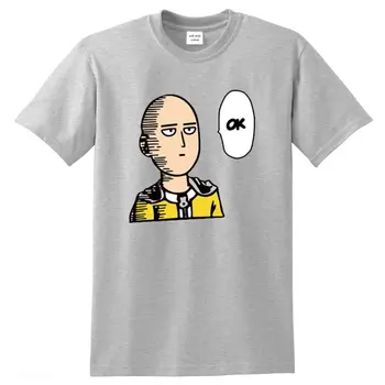 One punch man t shirt OK bumbac anime tricou Imprimat bărbați tricou pentru bărbați Tricou hip hop t-shirt pentru bărbați amuzant