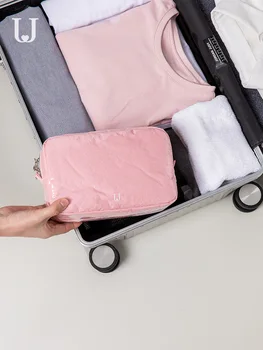 Xiaomi jordanjudy film cu bule sac de Cosmetice de sex Feminin Portabil de mare capacitate caz de călătorie de Stocare se spală geanta make up pachet