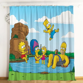The Simpsons 3D Imprimate Perdea Dormitor Copii Cortina Living Home Decor Salon Cameră Perdele Opace