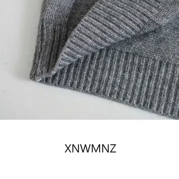 XNWMNZ za 2020 femeile Scurt Talie Mare Culoare Solidă Pulover Femei de îmbrăcăminte, tricotate Cardigan Mici Sweter Femei Sacou Nou Top Femme