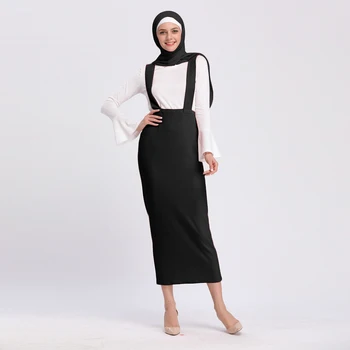 Femei de moda Centura Fusta Salopeta Rochie Musulman Fundul Fuste Lungi Fusta Creion Ramadan Petrecere Serviciu de Închinare Haine Islamice