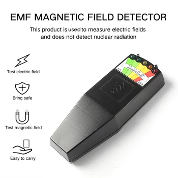 Mai nou Câmp Electromagnetic EMF Gauss Metru de Vânătoare Fantomă Detector Portabil EMF Detector de Câmp Magnetic 5 LED Gauss Metru