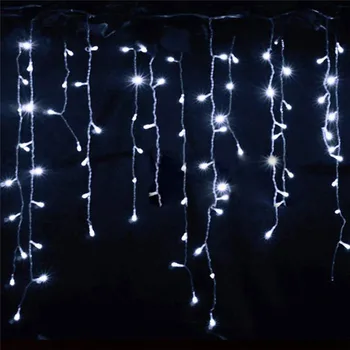 Conectabil 5M Ofili 0,4 M 0,5 M 0,6 M Sloi de gheață Șir de Lumini 8 Moduri de LED-uri Cortina Ghirlanda de Anul Nou Brad de Crăciun Nunta de Basm Lumina