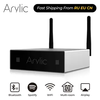 Arylic A50 Mini Acasă receptor WiFi și Bluetooth HiFi de putere Stereo Class D digitale multiroom rețea amplificator audio cu usb