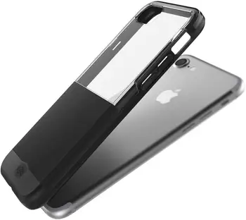 X-Doria Dash iPhone SE(2020)iPhone 8 și iPhone 7 Caz de Protecție din Policarbonat Caz cu Faux din Piele Neagra