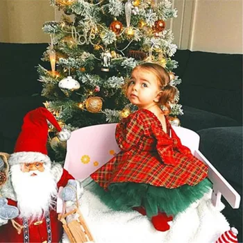 Petrecere De Crăciun Printesa Rochie De Fete Pentru Copii Cu Mânecă Lungă Rochie Paiete Papion Nod Dantela Rochii Tutu Copii Rochii Xmas Haine