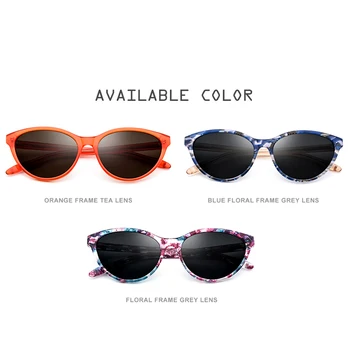 Acetat Polarizat ochelari de Soare pentru Femei Brand Designer New Transparent Clar Reflectat Multicolor Ochi de Pisica Ochelari de Soare pentru Femei