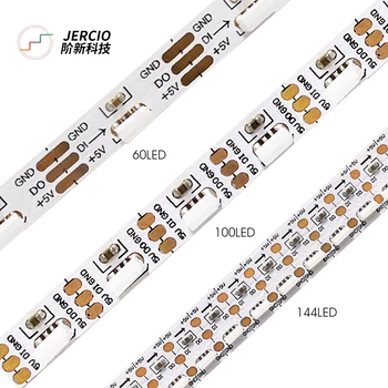 JERCIO 2812b-N SMD LED Strip Lumină Deopotrivă 4020 Pixeli RGB Adresabile Controlabile Cuttable Programabile Pentru a Decora Aprindea