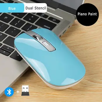 2.4 Ghz Dual Mode 1600 DPI Optic Wireless Bluetooth Mouse de Calculator Receptor USB Super Slim Mouse-ul Pentru PC, Laptop Mouse-ul fără Fir