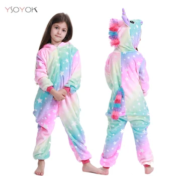 Kigurumi Unicorn Hăinuțe Pentru Copii Pijamale de Iarnă Unicorn Pijamale Copii, Pijamale Copii, Băiat, Fată Cosplay Pijamas Costum de Ansamblu