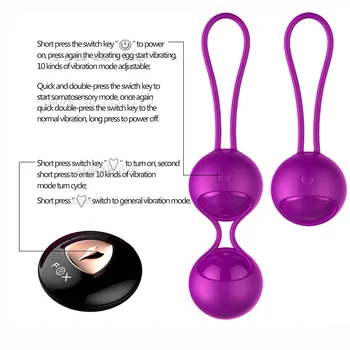 De 30 de Metri Telecomanda Smart Touch Vibratoare Kegel Exercițiu Bile Ben Wa Vaginale Antrenor Vibratoare Ou pentru Adulti Jucarii Sexuale pentru Femei
