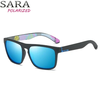 SARA Polarizat ochelari de Soare Barbati Multi Culoare Cadru Pătrat de sex Masculin Ochelari de Soare Pentru Barbati Retro 2018 Brand de Lux de Designer Oculos CE