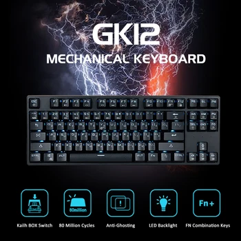 HEXGEARS GK12 Tastatură Mecanică Hot Swap Kailh CUTIE Comutator 87 cheie tastatură de Gaming Anti Ghosting Russian Keyboard PC/Mac/Tur