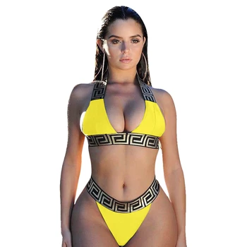 Bandaj costum de Baie Sexy Set de Bikini Femei Culturilor Sus Bikini Mujer 2019 Costume de baie Feminine Separate Topit Femei Costum de Înot Biquini