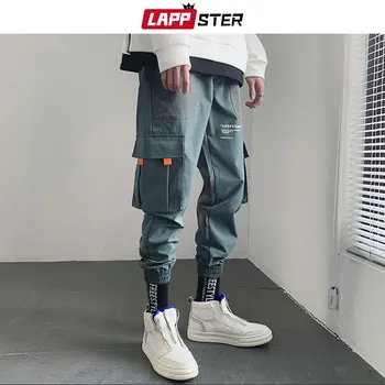 LAPPSTER Hip Hop Jogging Pantaloni Barbati 2020 Mens Japoneză Streetwear Pantaloni Harem Masculin Negru Casual Sweaptpants Pantaloni de Moda