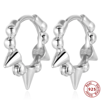 Design unic Sulă Mingea în Formă de Cerc Hoop Cercei pentru Femei Reale Argint 925 Cercei Mark Ureche Piercing Bijuterii