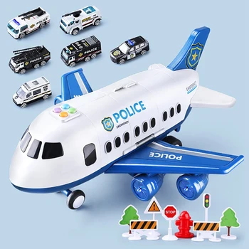 Muzica Poveste de Simulare a Urmări Inerție Jucărie pentru Copii Aeronave de Mari Dimensiuni Avion de Pasageri Copii Avion de Jucarie Masina