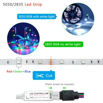 Bluetooth 5M 10M 15M Benzi cu LED-uri de Lumină 5050 SMD 2835 Panglică Flexibil RGB Banda Diode 12V DC Control Bluetooth Luces Led Decor