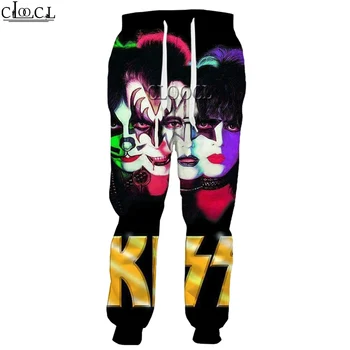 HX cele mai Noi Hip-Hop, Rock, Metal formatiei Kiss Pantaloni Bărbați Femei de Imprimare 3D Harajuku pantaloni de Trening Streetwear Jogging Pantaloni de DropShipping