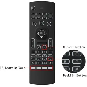 MX3 MX3L cu iluminare din spate 2.4 G Wireless de Voce de Control de la Distanță IR lumina de fundal Tastatură MX3 Aer Mouse-ul pentru Android TV box X96 Mini H96 Max A95X
