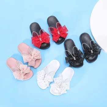 2020 Nouă Copii Papuci pentru Fete Drăguț Iepure Fluture Moda Fund Moale Papuci de Interior Antiderapante rezistente la Uzură Sandale