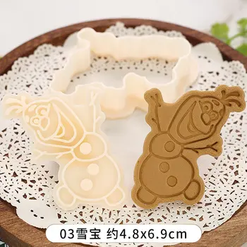Elsa, Anna, Olaf 3D Cookie Cutter Desene animate Cookie Mucegai Instrument de Copt Pentru Decor Petrecere Consumabile Desert Fursecuri Jucarii Cadou