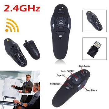2.4 Ghz USB Prezentator fără Fir Pentru PC-ul Roșu cu Laser Pointer Pix PPT Control de la Distanță cu camera în mână Pointer pentru Prezentare PowerPoint