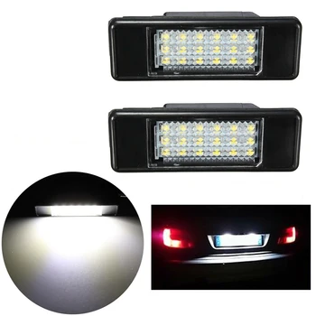 LED-uri de Lumină de inmatriculare Lumina Plastic ABS 78x21mm 3.07x0.83in 2 Buc Pentru Peugeot 1007 207 307 308 3008 406 407 508 607 Licență