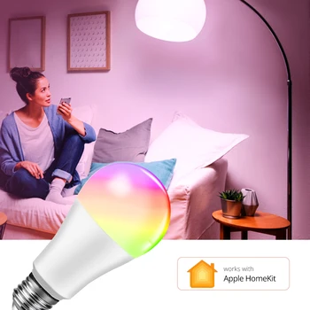 WiFi Lampa 15W E27 Lumina Inteligent Apple Homekit Inteligent cu LED-uri WiFi Bec Fiolă E27 Bec Inteligent de Start Google Echo dot Siri Apple IOS