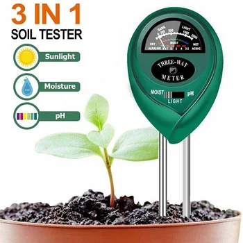 3-În-1 Planta Flori PH-ul Solului Tester de Măsurare a Umidității Umiditatea Contor de Lumină Hidroponice Analizor Detector Higrometru Pentru Gradina