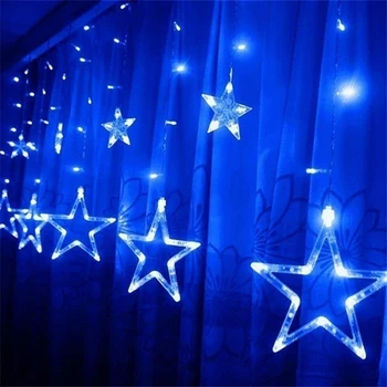 Luna Steaua Lampa LED String Zână Șir Lumina Lunii Star Lampa Șir de 8 Moduri de Lumini de Crăciun Decorare Nunta Neon Felinar