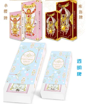 Cardcaptor Sakura Seturi de Carte 56PCS+Plus 3 TCG Carduri de Magie Tarot Card Captor Clow Carti de Joc Cosplay Recuzită Divin