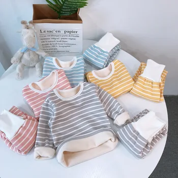 2021 Pluș Pijama Baby Boy Set De Haine Pentru Fetite, Haine Copii Haine Băiat Lenjerie De Corp Termice Băiatul În Pijamale Costum De 1-5 Ani