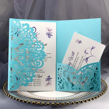 10buc Elegant Tăiat cu Laser Invitatie de Nunta Carte de vizită de Felicitare Personaliza Cu invitației de Nuntă Dcoration Consumabile Partid
