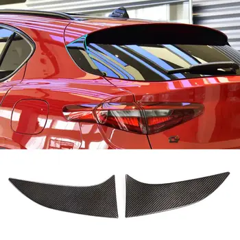 Pentru Alfa Romeo Stelvio 2017 2018 2019 2020 Fibra De Carbon Stil Coada Ușă Triunghi Panou Decorativ Tapiterie Auto Exterioare Accesorii
