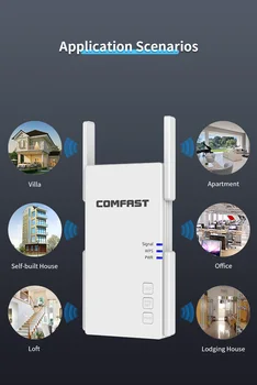 Comfast 2100Mbps Dual Band Wireless Wifi Repeater/Extender 5G Acasă Wifi Gigabit RJ45 Port Router