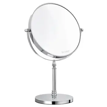 8 Inch 10X Machiaj Oglindă Mărire față-verso Masă Rotund Oglindă Cosmetică cu Rotație de 360 de Grade cu Pânză de Curățare